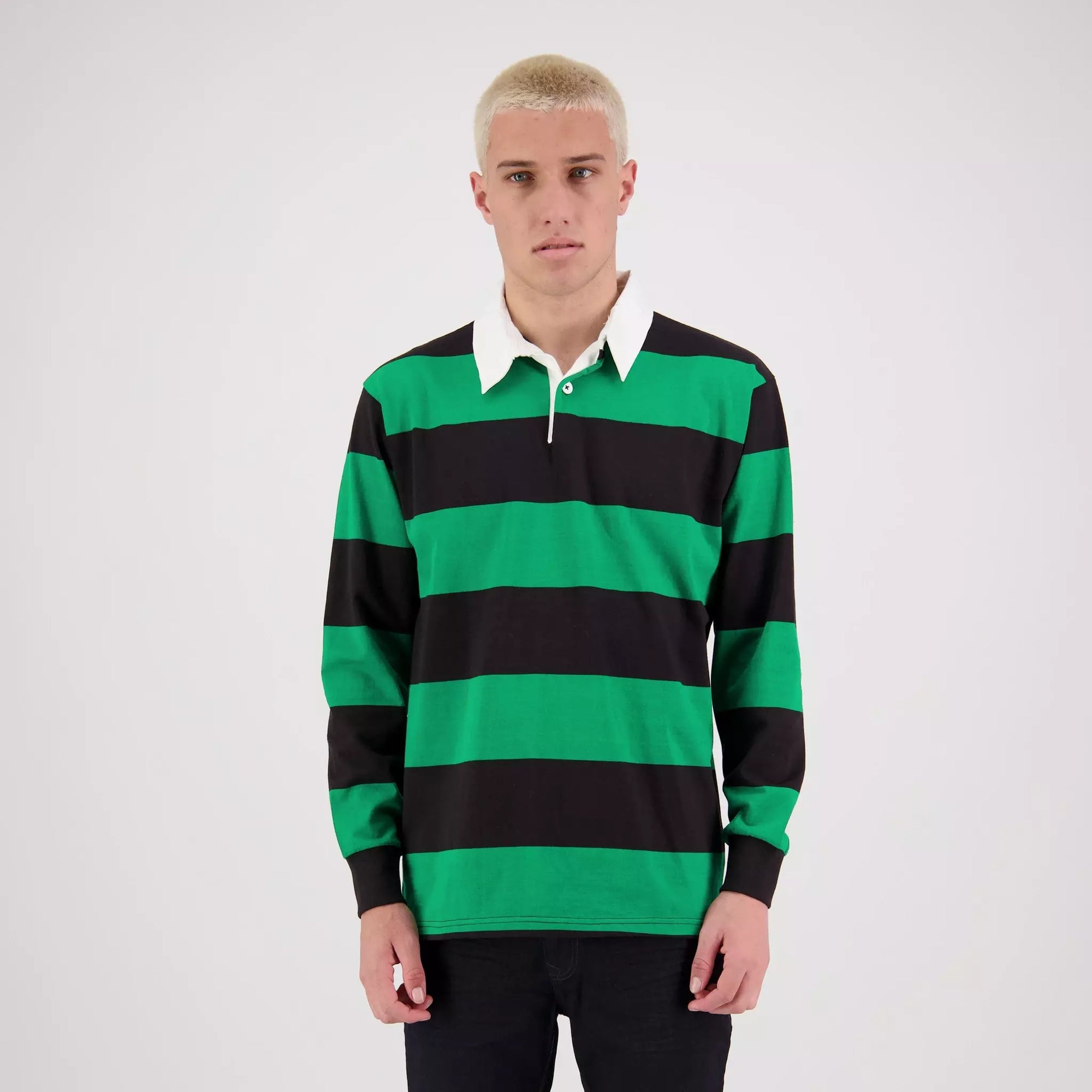 Short-Sleeved Striped Rugby Jersey
