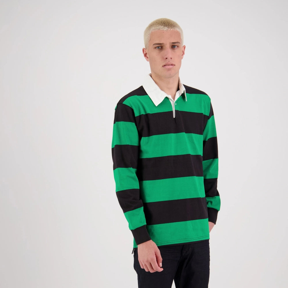 Short-Sleeved Striped Rugby Jersey