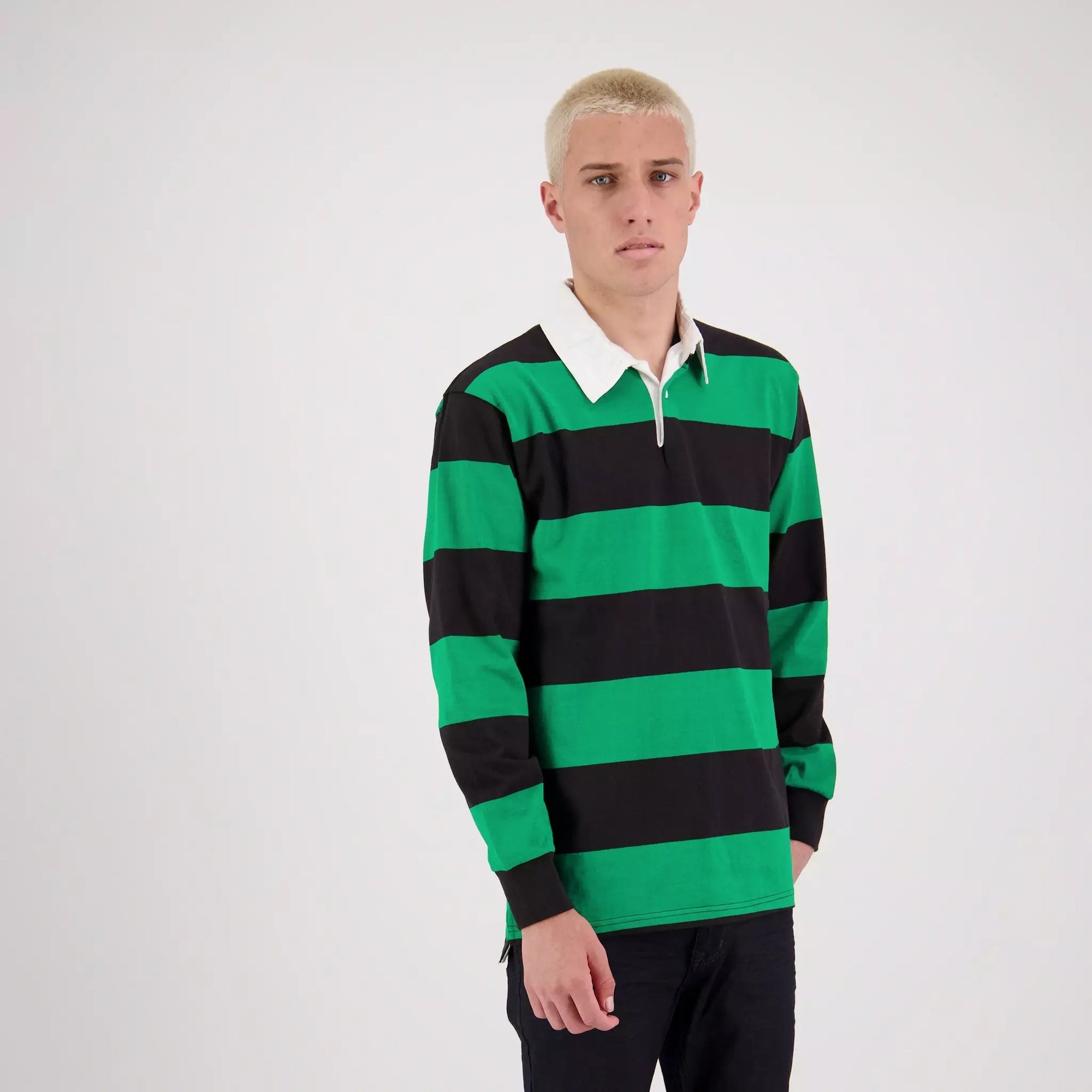 Short-Sleeved Striped Rugby Jersey