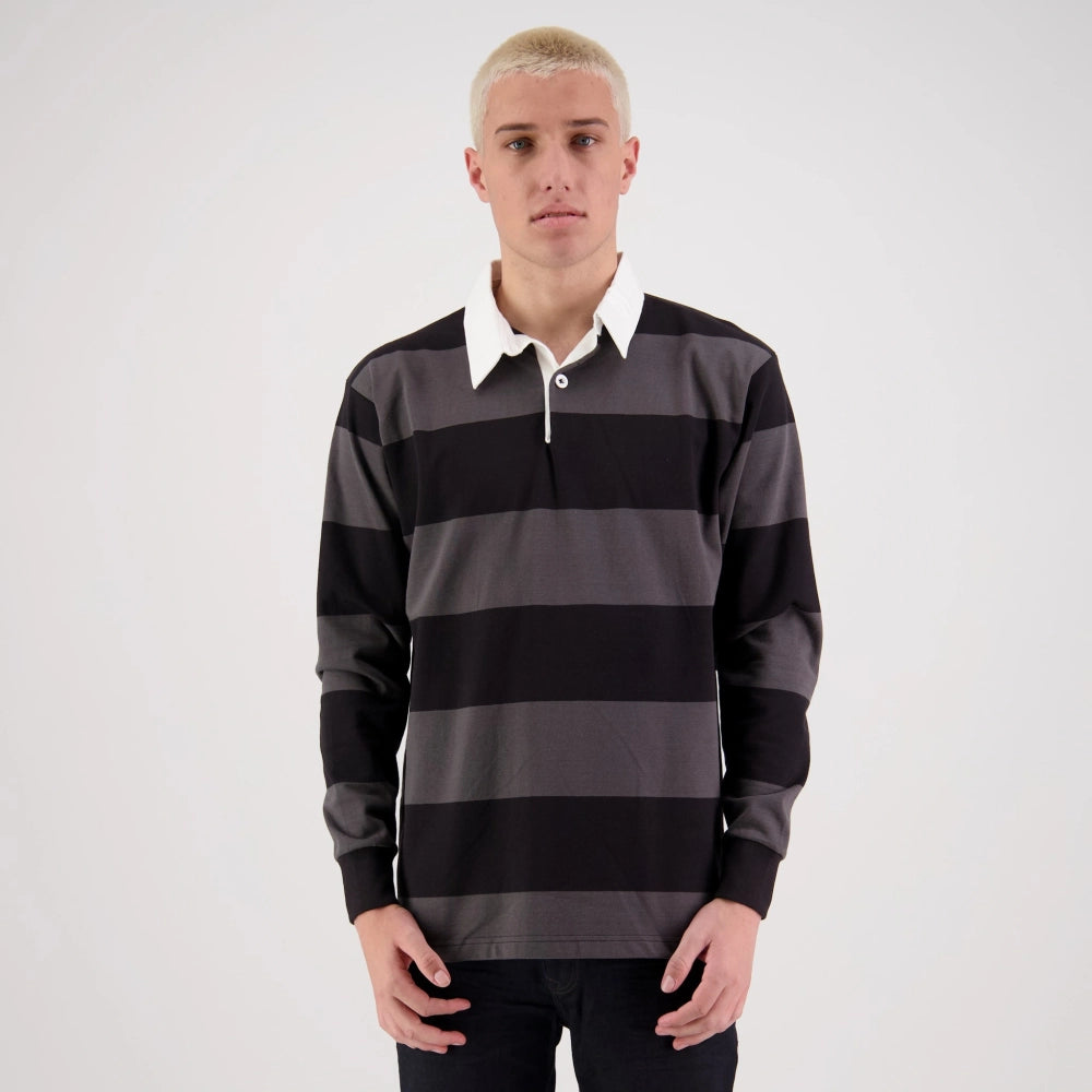 Short-Sleeved Striped Rugby Jersey