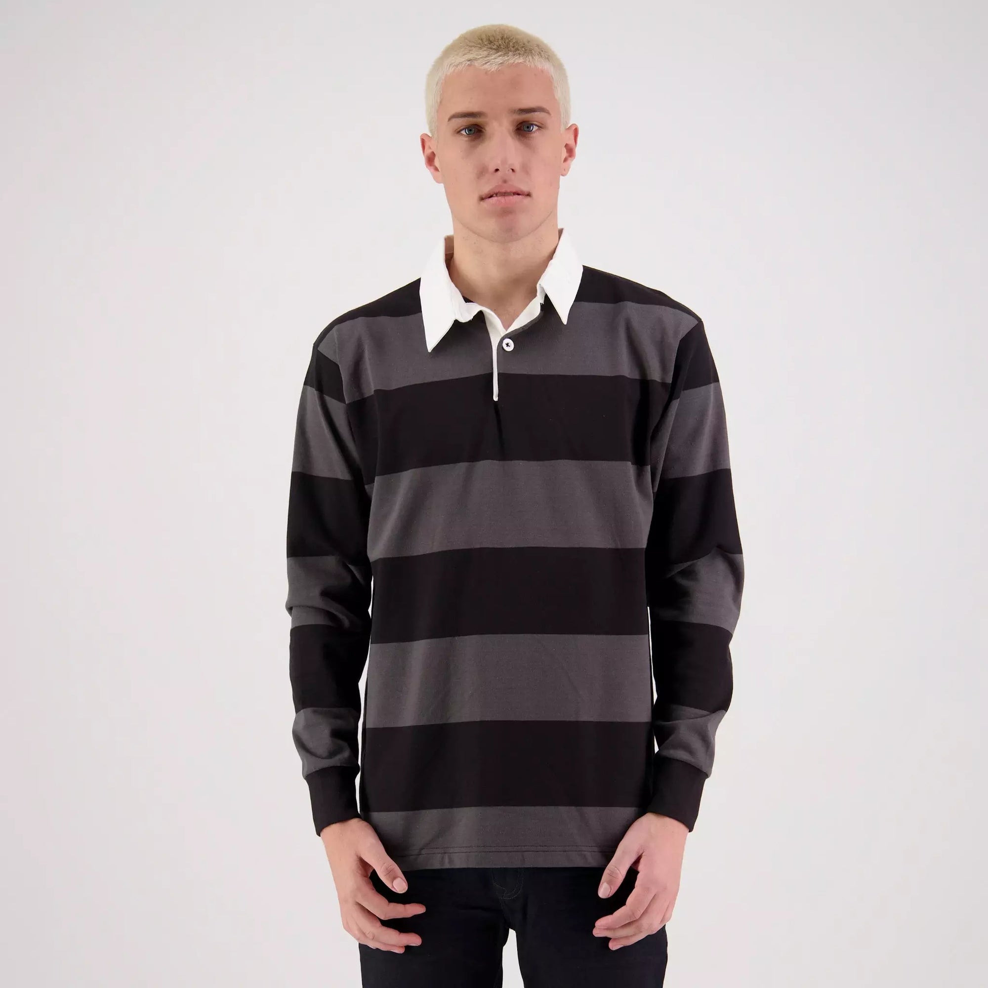 Short-Sleeved Striped Rugby Jersey