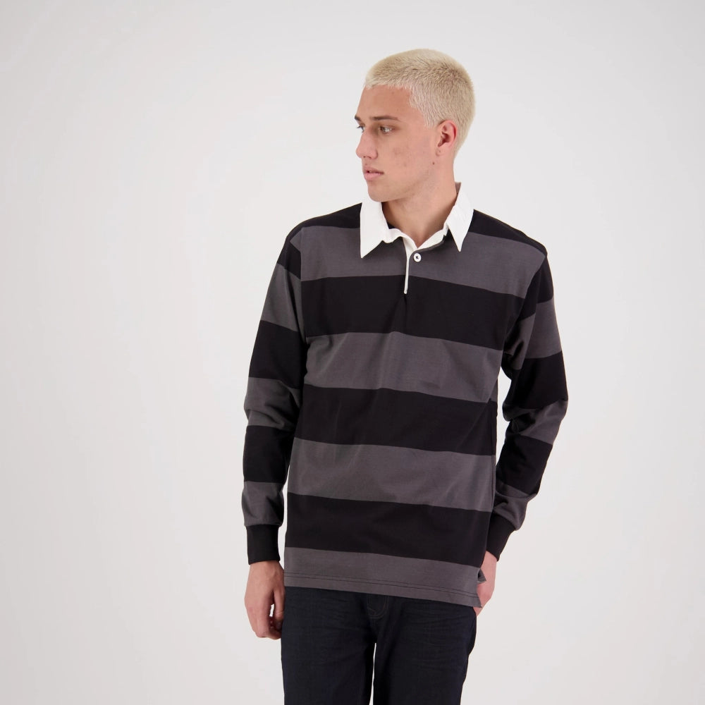 Short-Sleeved Striped Rugby Jersey