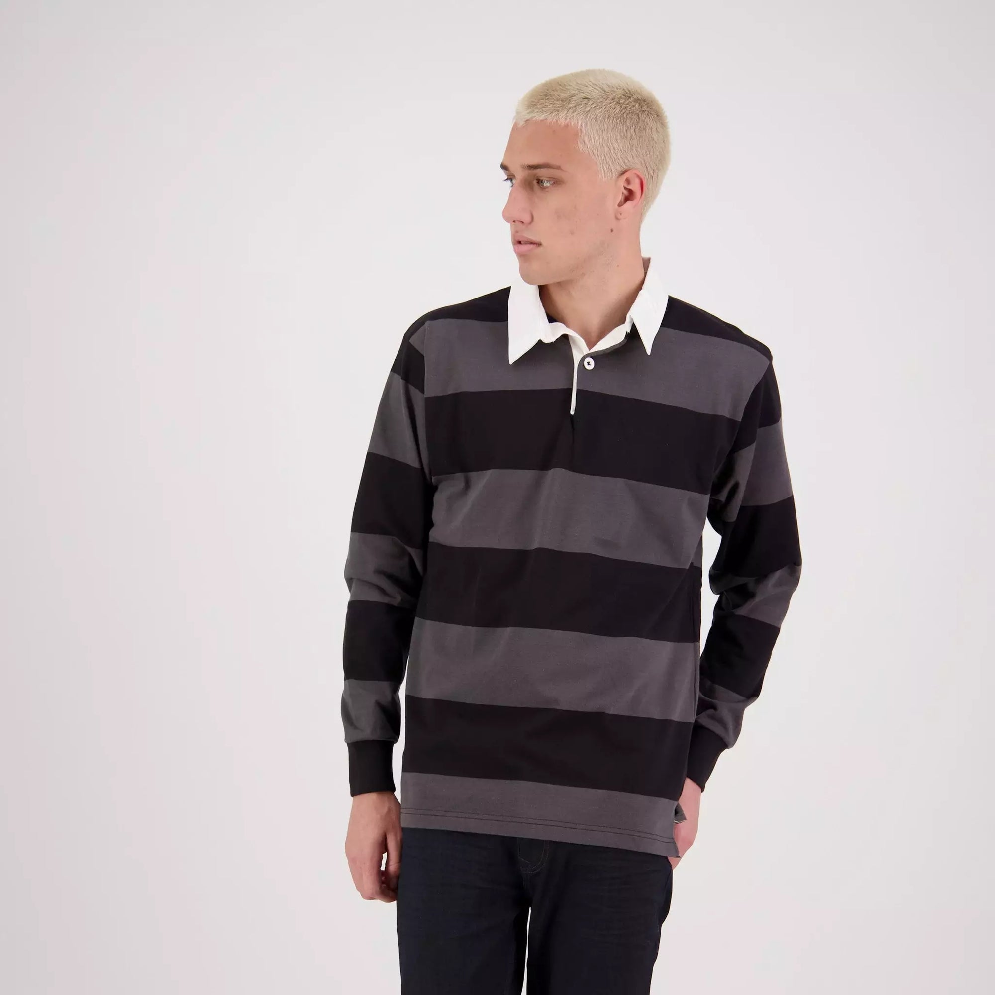 Short-Sleeved Striped Rugby Jersey