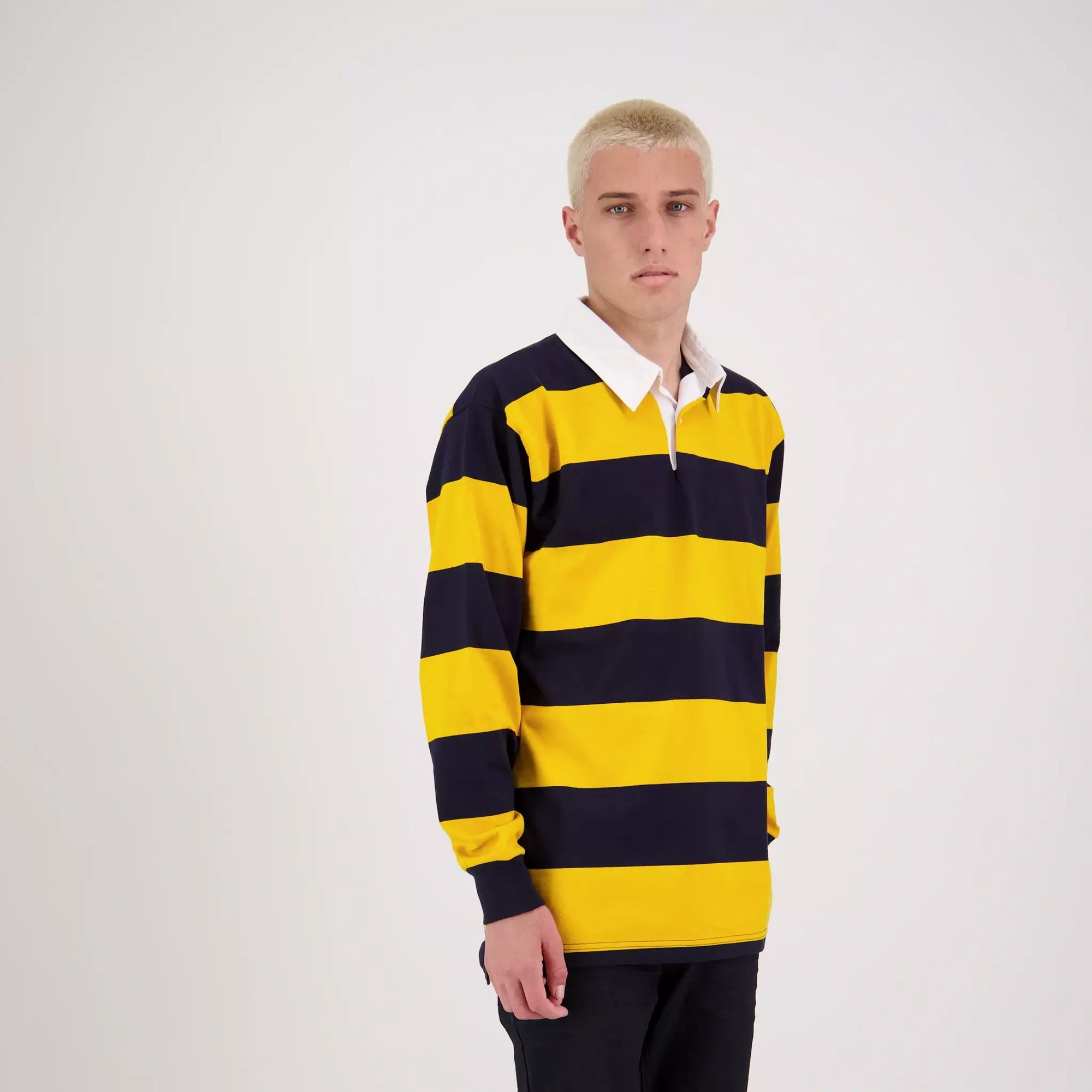 Short-Sleeved Striped Rugby Jersey