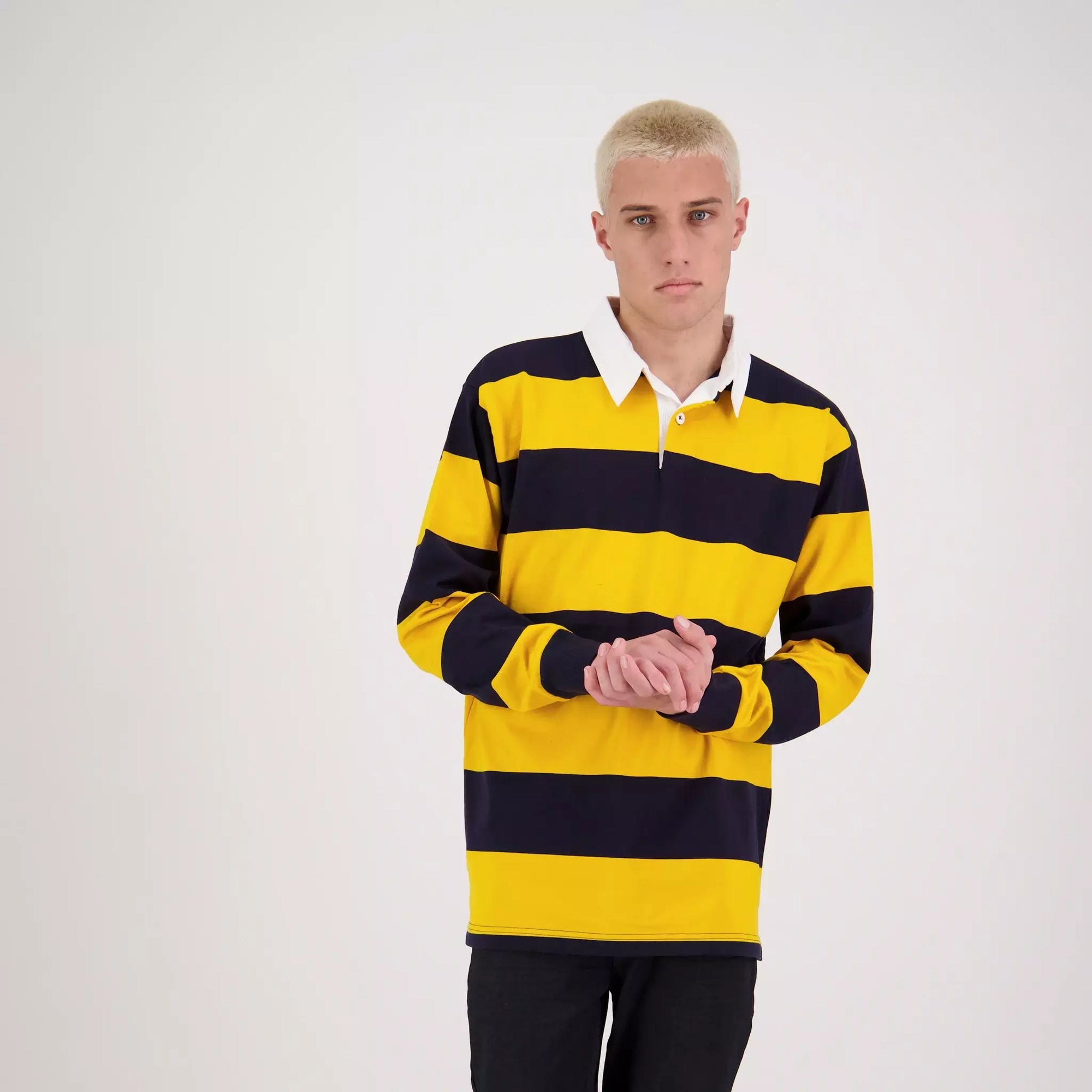 Short-Sleeved Striped Rugby Jersey