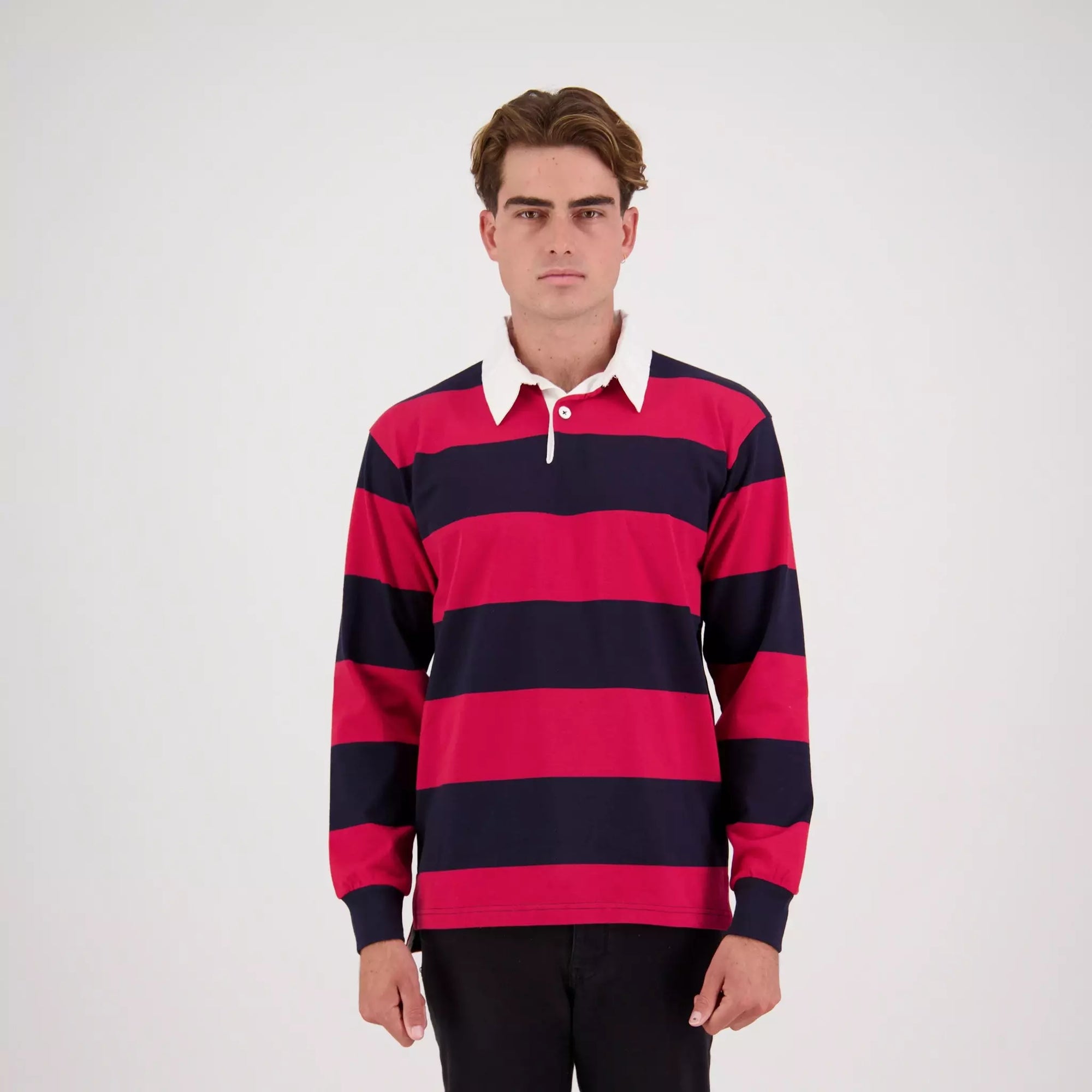 Short-Sleeved Striped Rugby Jersey