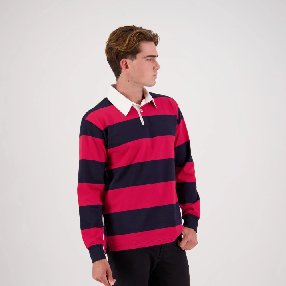Short-Sleeved Striped Rugby Jersey