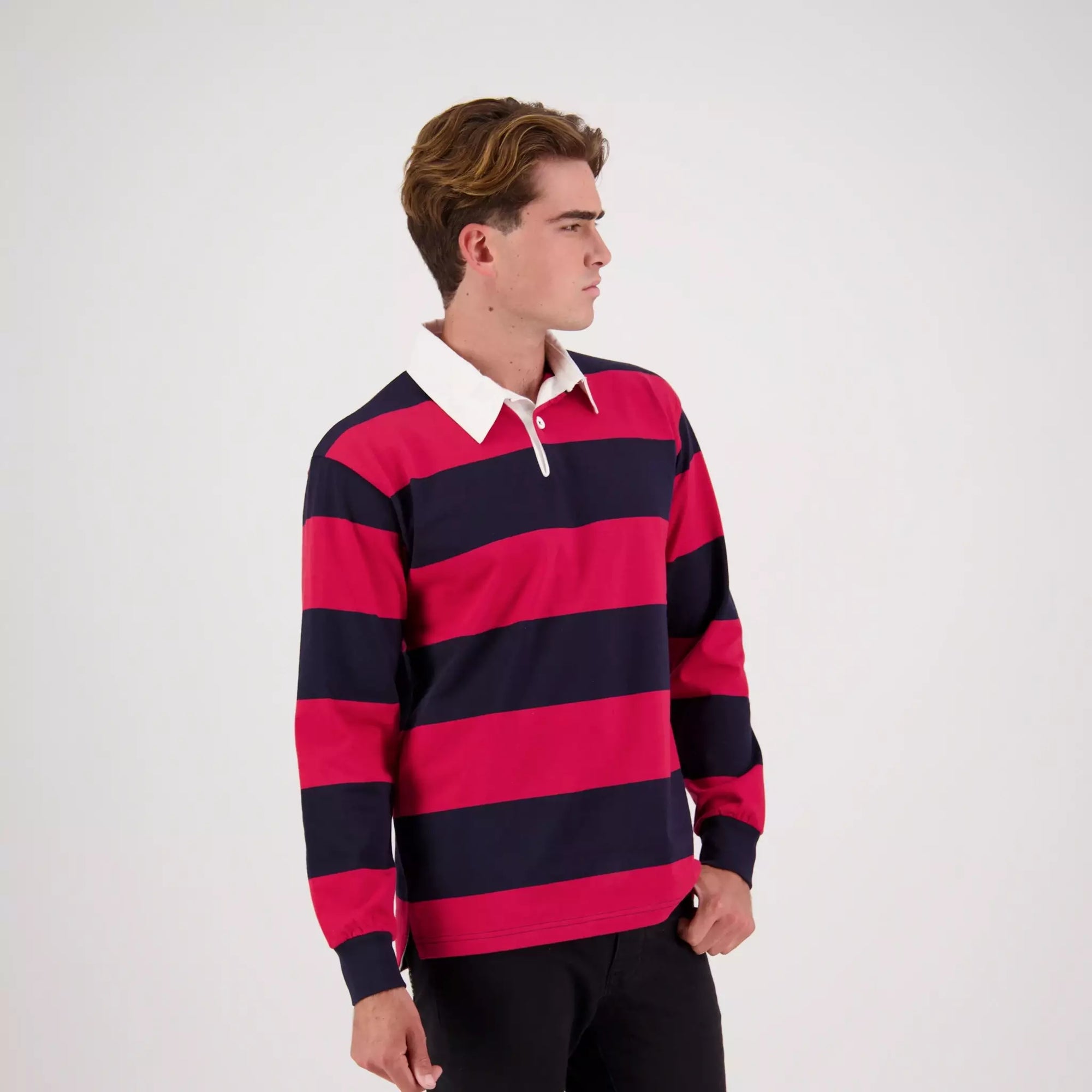 Short-Sleeved Striped Rugby Jersey