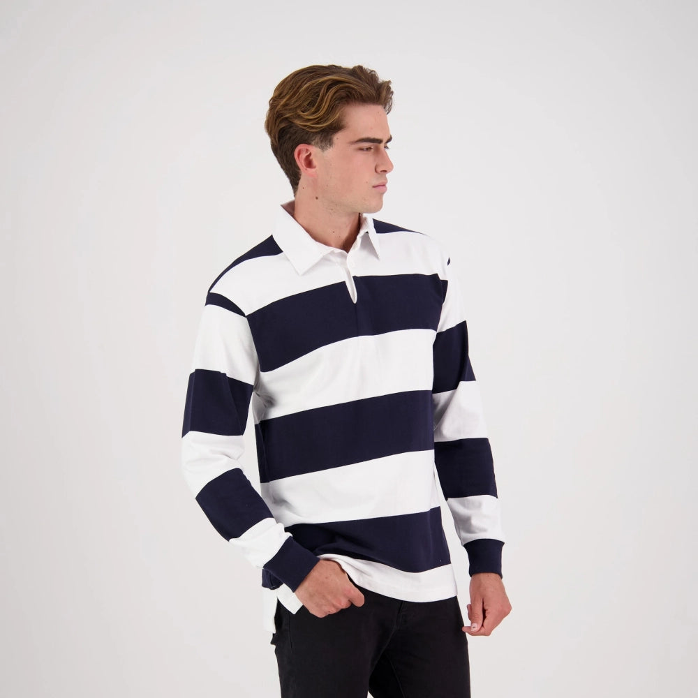 Short-Sleeved Striped Rugby Jersey