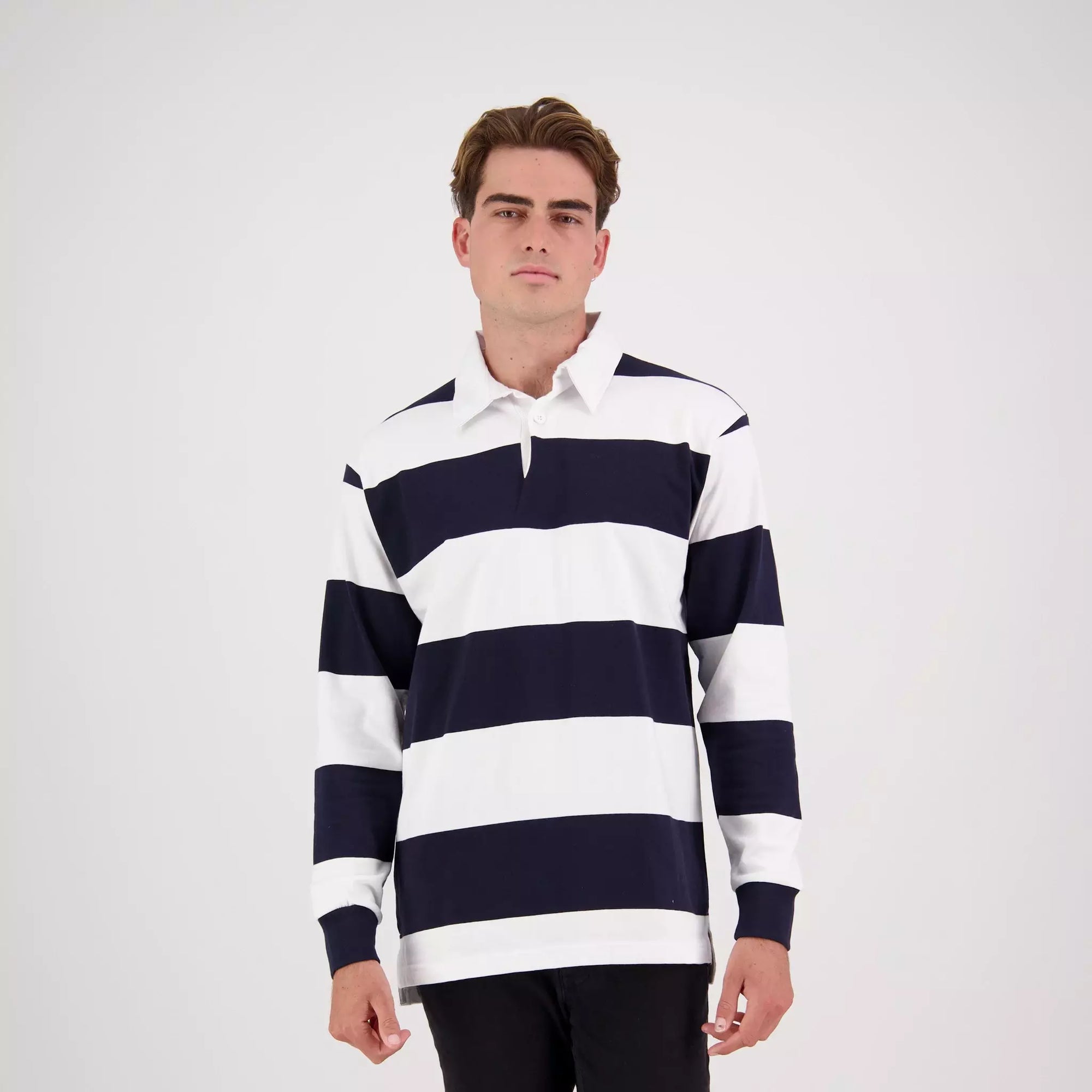 Short-Sleeved Striped Rugby Jersey