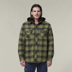 Quilted Flannel Hooded Shacket