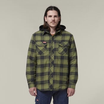 Quilted Flannel Hooded Shacket