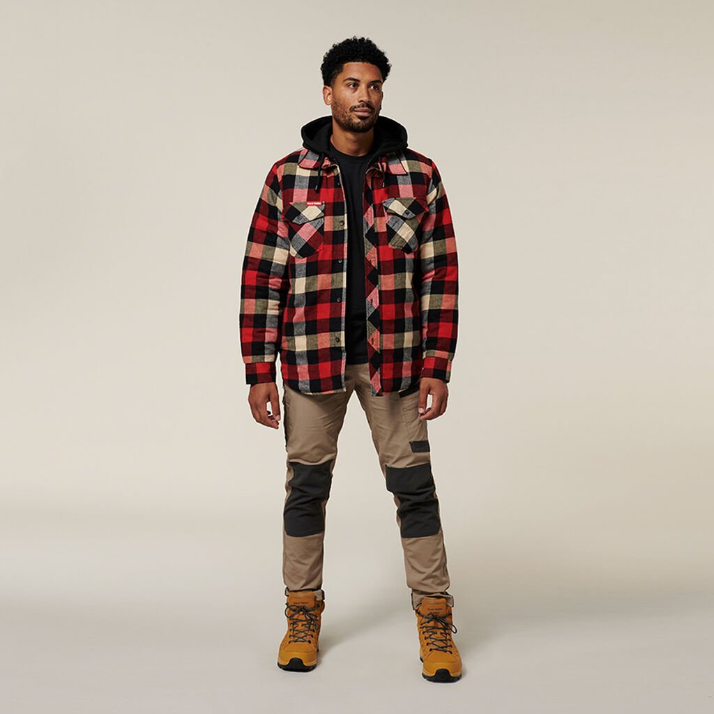 Quilted Flannel Hooded Shacket